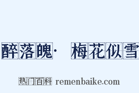 醉落魄·梅花似雪是什么意思的图片